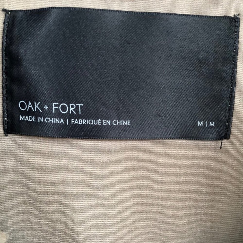 Oak + Fort Anorak Jacket Women’s XL Taupe Quarter Zip Large Front Pocket - Picture 8 of 10